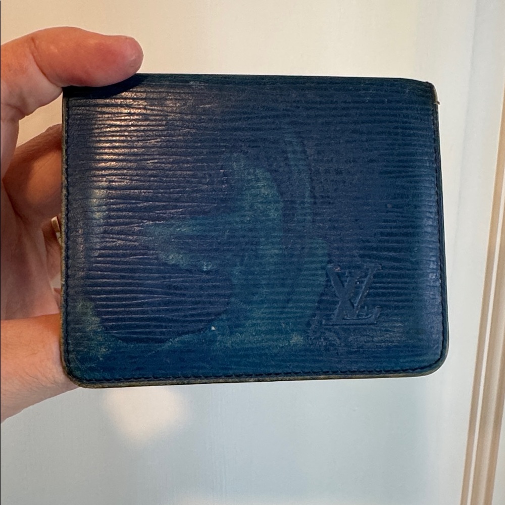 Louis Vuitton Navy Textured Wallet